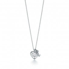 Tiffany Return To 925 Silver Heart Lock Key Pendant Women Necklace