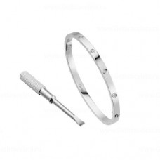 Cartier Love Bracelet SM with 10 Diamonds White Gold
