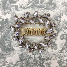 Christian Dior Marquise Diamond Edging JADIOR Motif Brooch