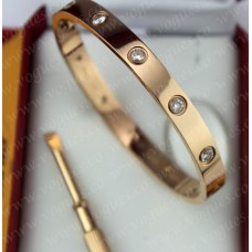 Cartier Love Bracelet Pink Gold 10 Diamonds