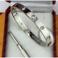 Cartier Love Bracelet White Gold 10 Diamonds