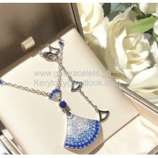 BVLGARI Divas Dream Necklace Blue Sapphires and White Gold Copy