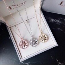 Dior Rose Des Vents White MOP Eight-Pointed Star Pendant Ladies Diamonds Necklace Rose Gold/Yellow Gold/ Silver