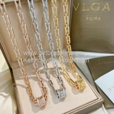 Bvlgari B.Zero1 Rock Necklace White Gold/Rose Gold/Yellow Gold With Diamonds