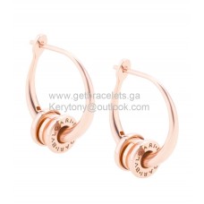 Bvlgari B.zero1 Hoop Earrings Rose Gold and White Gold