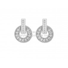 Bvlgari BVLGARI Earrings White Gold With Pave Diamonds Copy