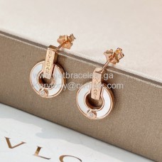Bvlgari BVLGARI Earrings Rose Gold with Mother-of-pearl and Diamonds Quality