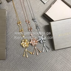 Bvlgari Divas Dream Flower Necklaces With Diamonds White Gold-Yellow Gold-Rose Gold