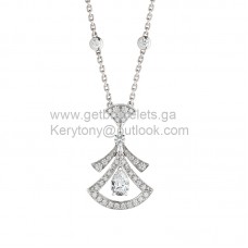 Bvlgari Divas Dream Openwork Elements Necklace With Diamonds White Goldest