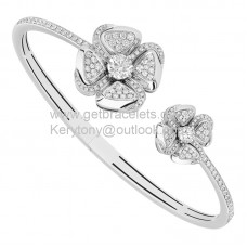 Bvlgari Fiorever Bracelet White Gold with Two Central Diamonds and Pave Diamonds Discount