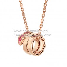 Bvlgari Serpenti Necklace with Rubies Rose Gold