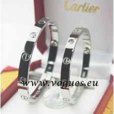 Cartier Bracelet White Gold 4 Diamonds 