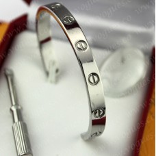 Cartier Semi-Open Love Bracelet White Gold