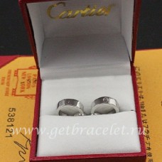 Cartier Love Earrings White Gold