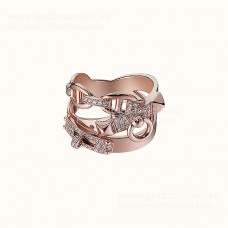 Hermes Alchimie Ring in Rose Gold With Diamonds White Gold/Pink Gold/Yellow Gold Jewelry Shop