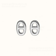 Hermes Chaine DAncre Earrings in White Gold