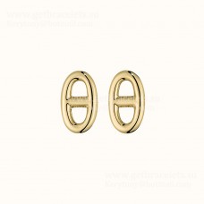 Hermes Chaine DAncre Earrings in Yellow Gold