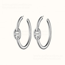 Hermes Chaine DAncre Enchainee Earrings Silver/Yellow Gold/Rose Gold