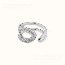 Hermes Chaine Dancre Punk Ring White Gold with Diamonds Sale
