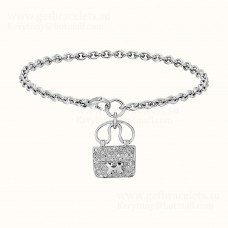 Hermes Constance Amulette Bracelet White Gold With Diamonds Toned UK Price