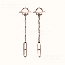 Hermes Echappee Earrings Silver/Yellow Gold/Rose Gold