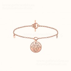 Hermes Ex-Libris Bracelet Rose Gold Party Lady Jewelry