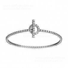 Hermes Finesse Link Bracelet White Gold With Pave Diamonds Disruptive Design