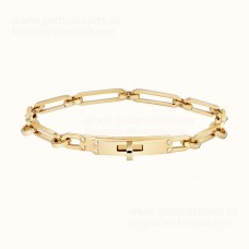 Hermes Kelly Chaine Bracelet with 6 Diamonds Silver/Yellow Gold/Rose Gold Jewelry Shop
