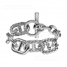 Hermes Chaine DAncre Bracelet in Sterling Silver Nice Price