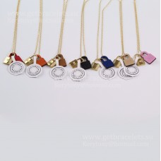 Hermes OKelly Pendant in Swift Calfskin with Gold Plated Hardware