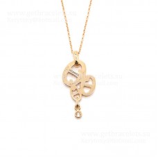 Hermes Trio Farandole Necklace With 1 Diamonds Rose Gold/Silver