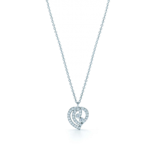 Tiffany Enchant Heart Pendant Necklace Sterling Silver Diamonds Jewellery