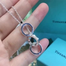Tiffany 1837 Three Circles Pendant Necklace Engagement Lady Jewelry