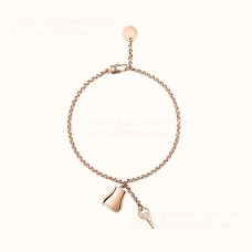 Hermes Kelly Clochette Bracelet Rose Gold 17cm Jewellery