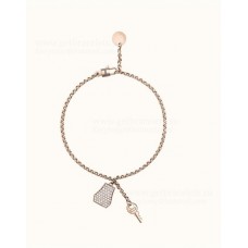 Hermes Kelly Clochette Bracelet Rose Gold With Diamonds 17cm UK Store