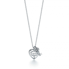 Return To Tiffany Love Heart Tag Key Pendant Necklace Jewelry Women