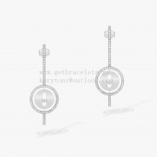 Messika Lucky Move Arrow With Diamonds Earrings White Gold and Rose Gold