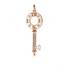 Tiffany Keys Atlas Rose Gold Pierced Key Pendant Necklace For Toned UK Price