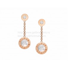 BVLGARI BVLGARI Earrings Rose Gold with Mother of Pearl and Diamonds