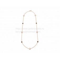 BVLGARI BVLGARI Sautoir in Pink Gold with Mother of Pearl and Onyx