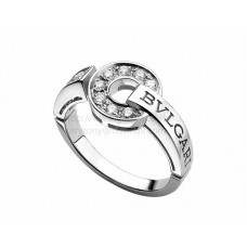 BVLGARI BVLGARI White Gold Ring with Pave Diamonds