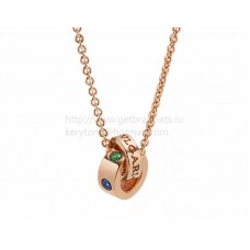 BVLGARI BVLGARI necklace with Pink Gold with Blue Sapphires and Tsavorite