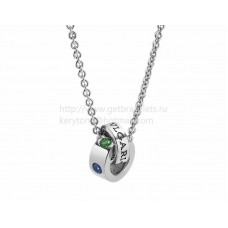 BVLGARI BVLGARI necklace with White Gold with Blue Sapphires and Tsavorite