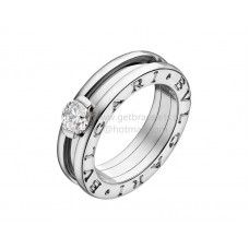 Bvlgari B.zero1 1-band White Gold Solitaire Ring with Brilliant cut Diamond