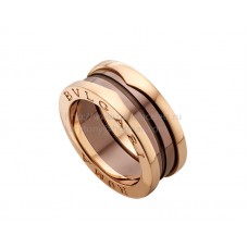 Bvlgari B.zero1 2-Band Ring in Rose Gold and Cermet
