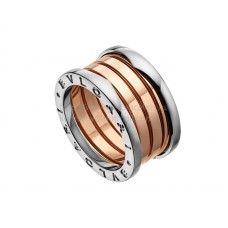 Bvlgari B.zero1 4-Band Beautiful Mistake Ring in Rose and White Gold