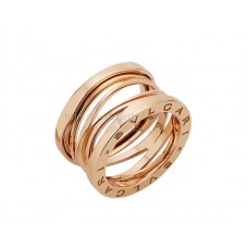 Bvlgari B.zero1 Legend Geometric 4-Band Ring in Rose Gold