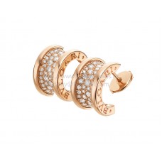 Bvlgari B.zero1 Rose Gold and Pave Diamond Earrings