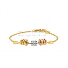 Bvlgari B.zero1 Soft 3-Feature Yellow White and Rose Gold Bracelet