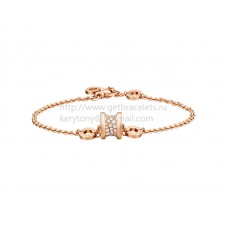 Bvlgari B.zero1 Soft Bracelet in Rose Gold with Pave Diamonds